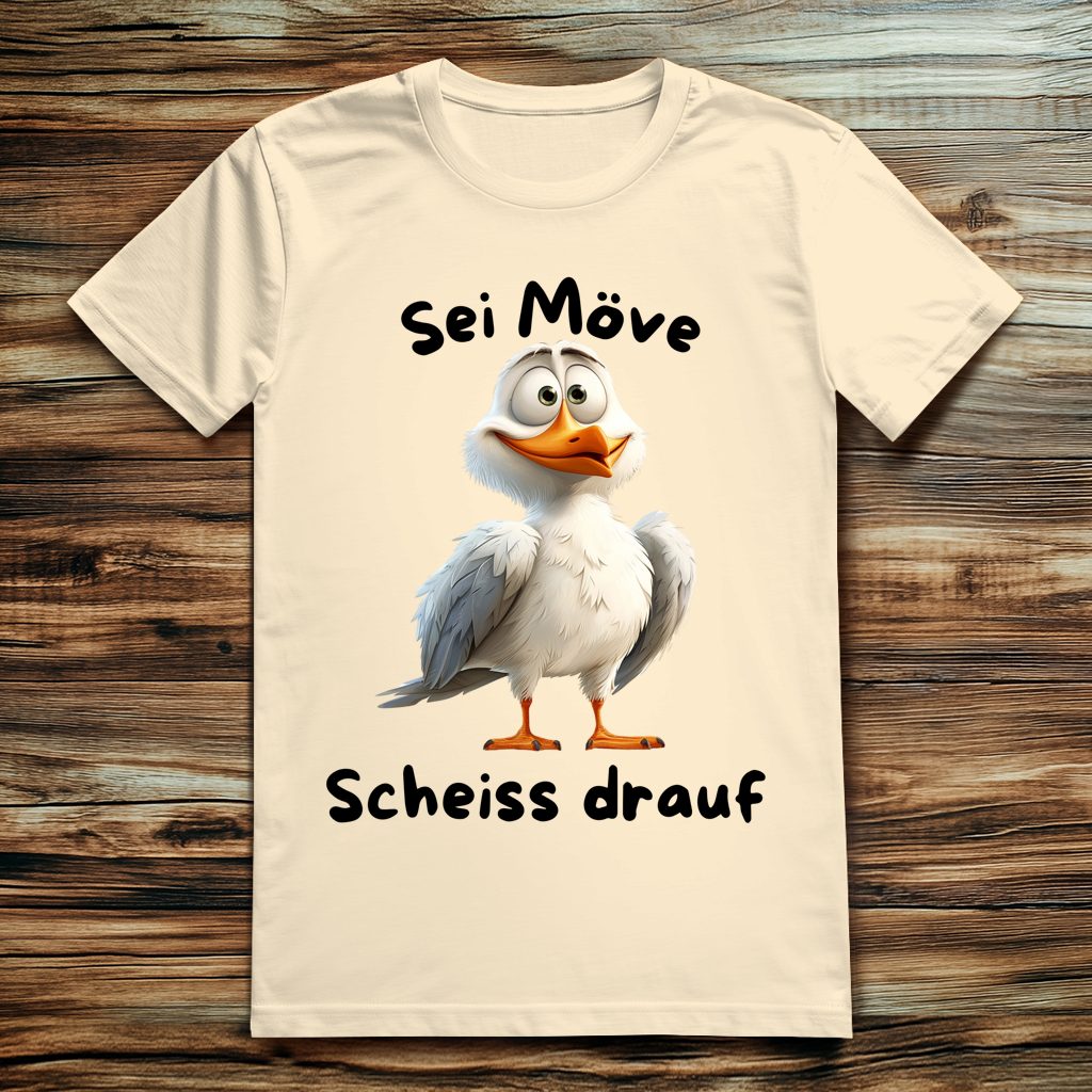 ST/ST Creator 2.0 Möve T-Shirt mit Motiv: scheiss drauf