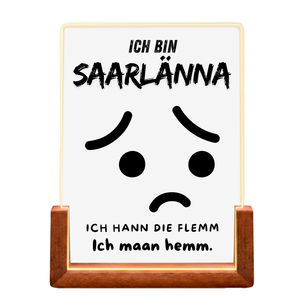 Beleuchteter Bilderrahmen De Saarlänna mit Motiv: ich maan hemm