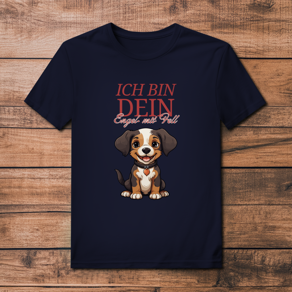 ST/ST Rocker T-Shirt mit Motiv: Ich bin dein Engel mit Fell