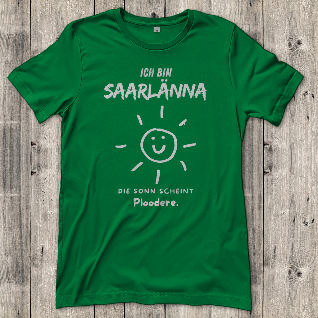 Damen T-Shirt mit Motiv: Ich bin Saarlänna - Die Sonn.