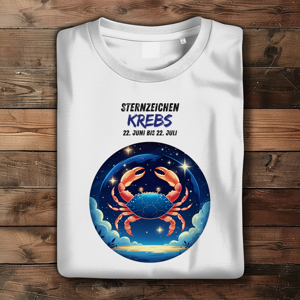 Damen Premium Bio T-Shirt ,mit Sternzeichen Motiv: Krebs