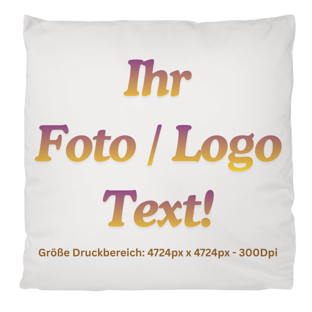 Kopfkissen flauschig mit ihrem Foto / Text