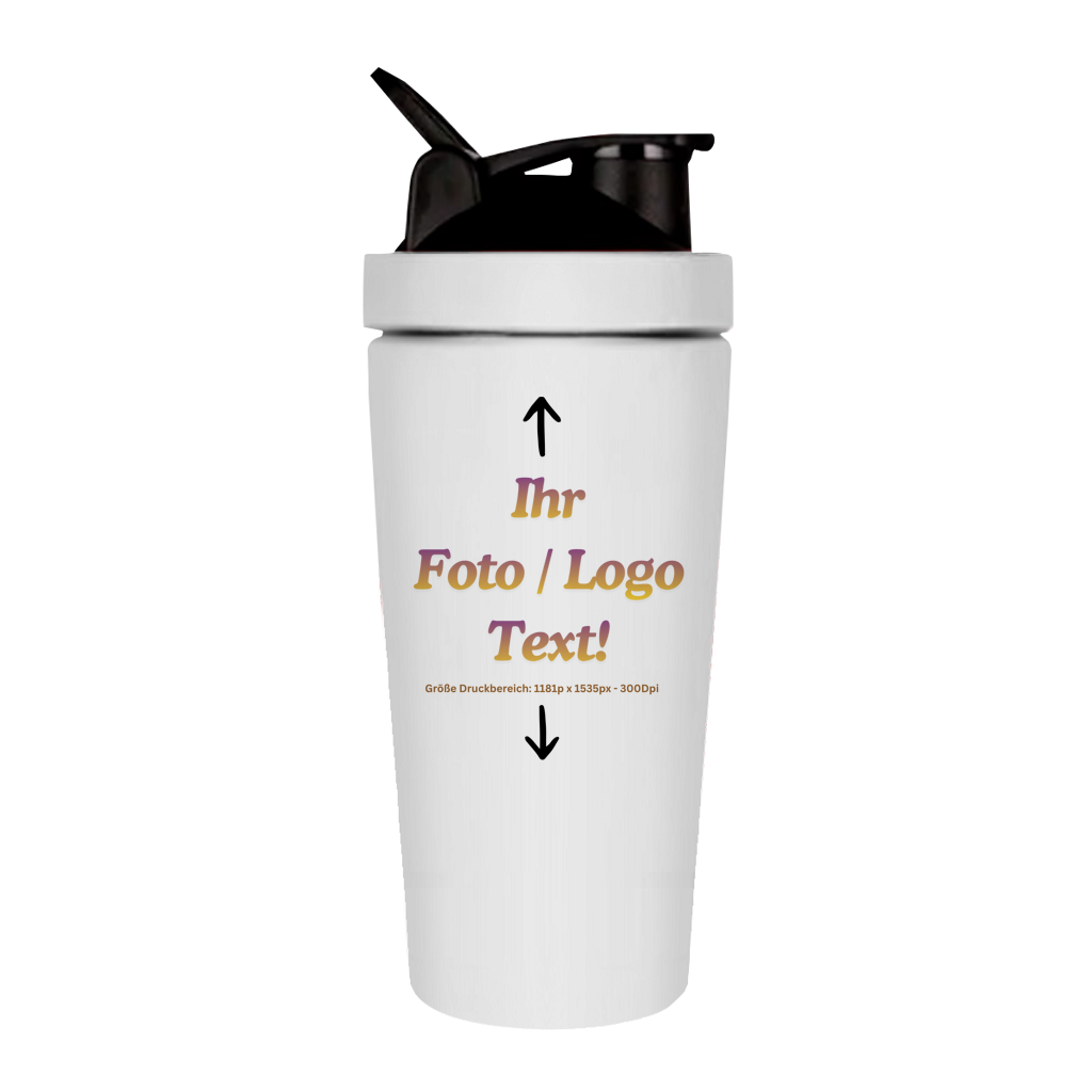 Fitness Shaker mit ihrem Foto / Text