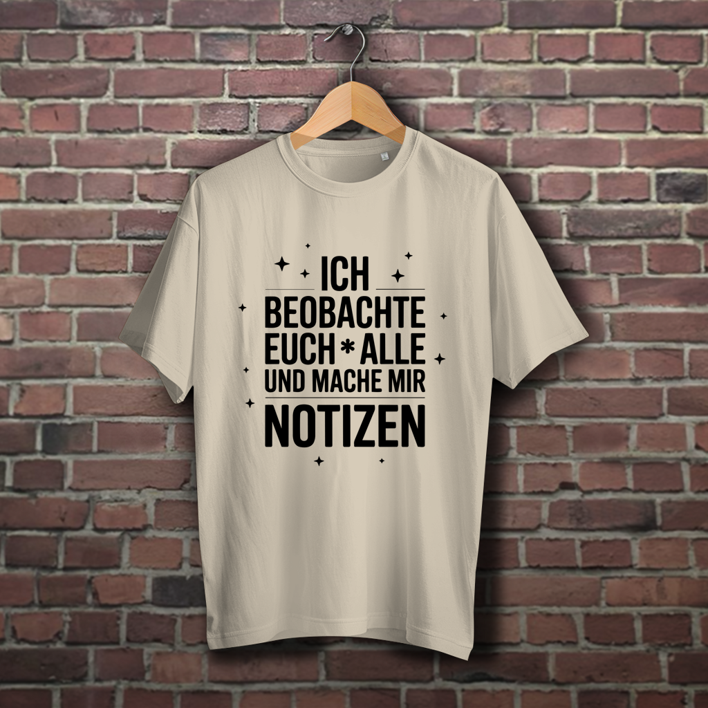 Oversize T-Shirt mit Motiv: Ich beobachte