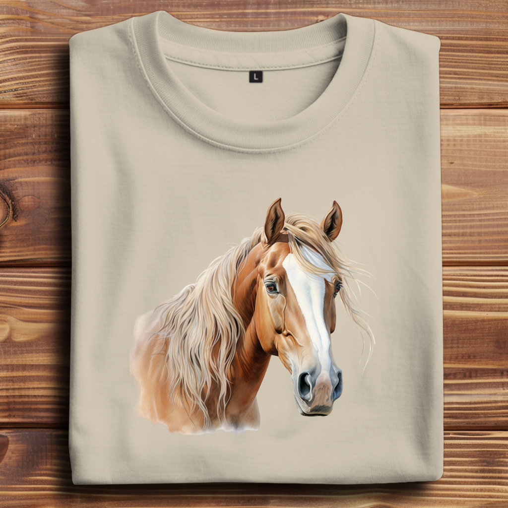 Oversize T-Shirt mit Motiv: Pferd-3