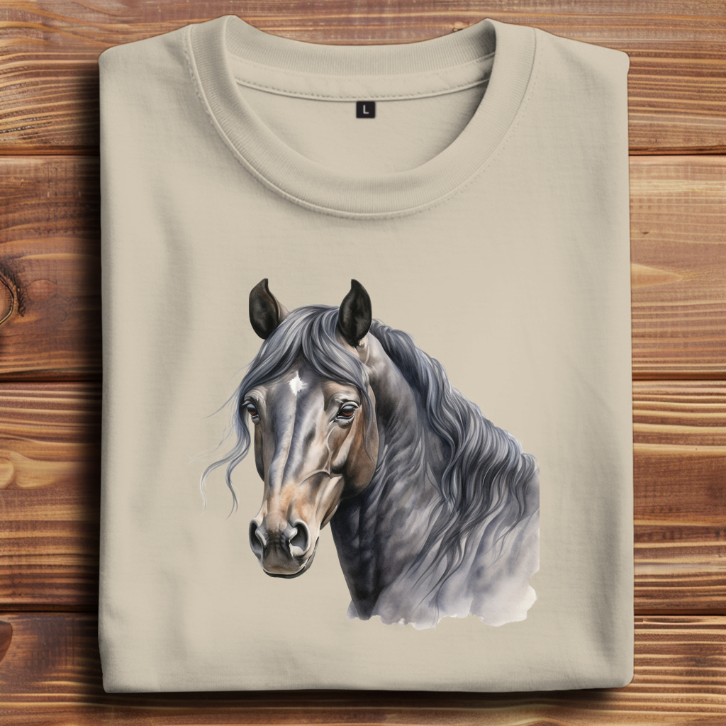 Oversize T-Shirt mit Motiv: Pferd-9
