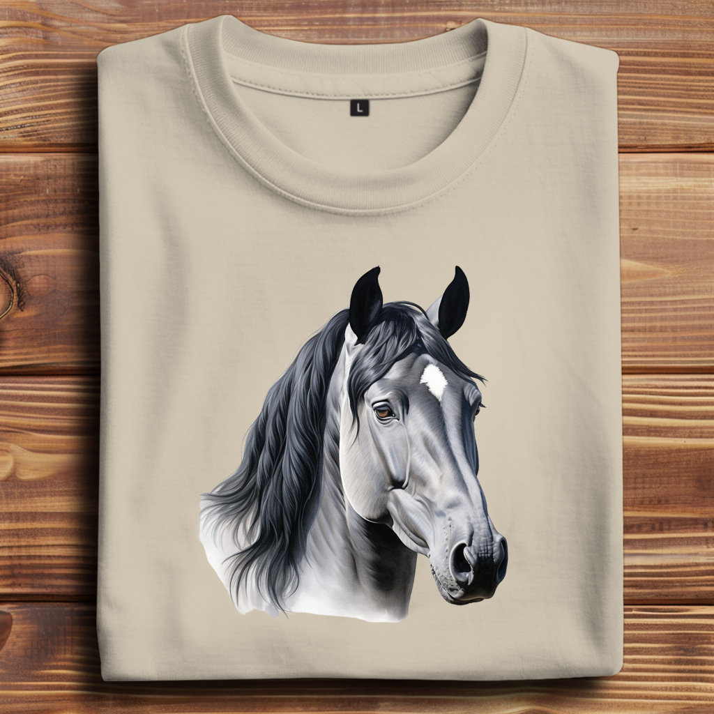 Oversize T-Shirt mit Motiv: Pferd-10