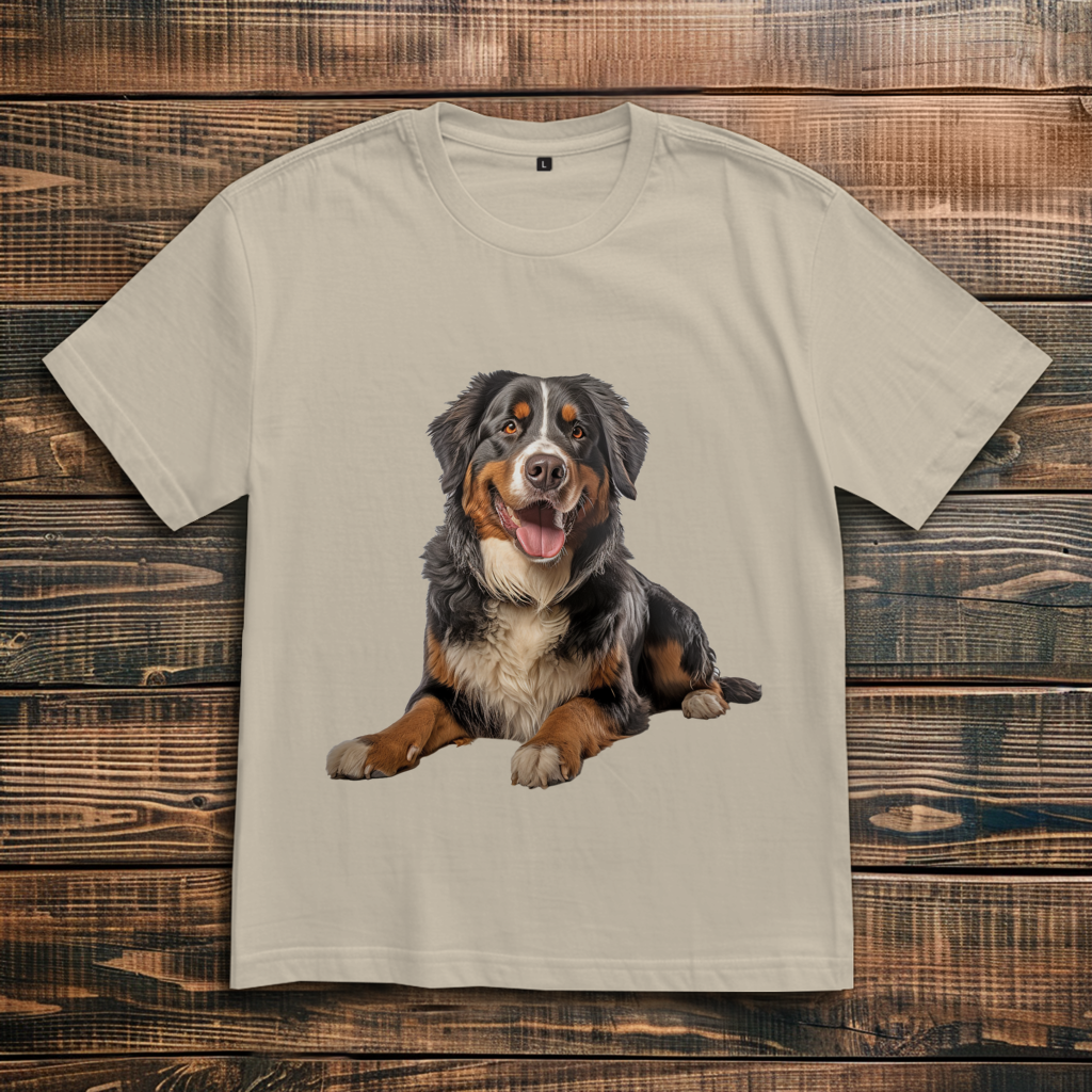 Oversize T-Shirt mit Motiv: Bernese-Mountain-Dog