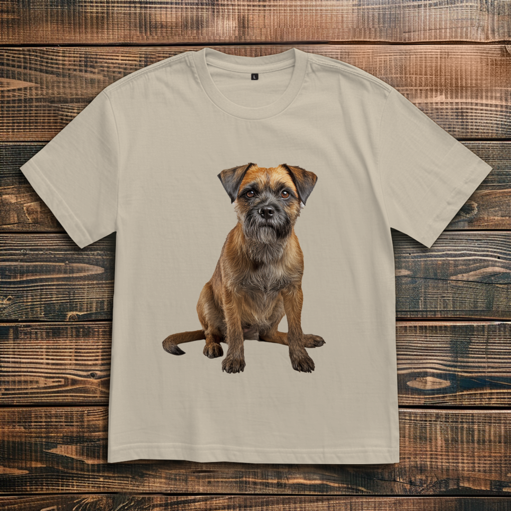 Oversize T-Shirt mit Motiv: Border-Terrier