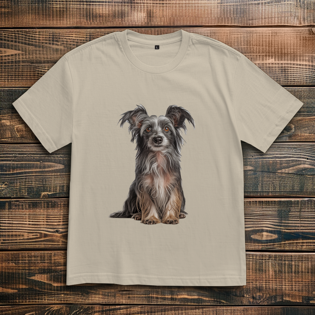 Oversize T-Shirt mit Motiv: Chinese-Crested