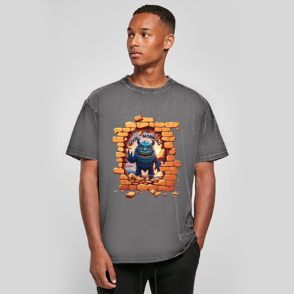 Oversize Washed T-Shirt Stonebreak-Monster-Good-Morning