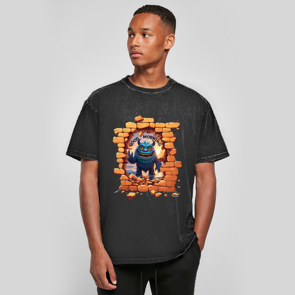 Oversize Washed T-Shirt Stonebreak-Monster-Good-Morning