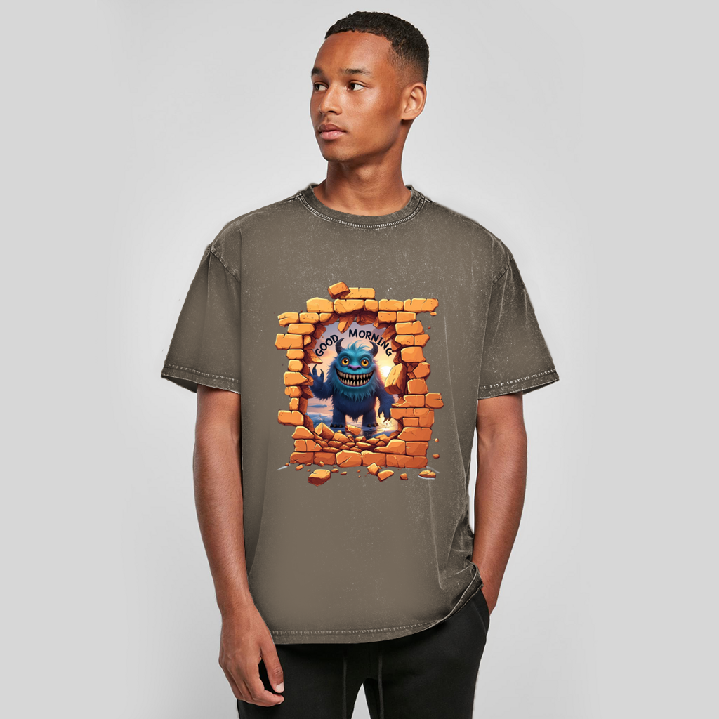 Oversize Washed T-Shirt Stonebreak-Monster-Good-Morning