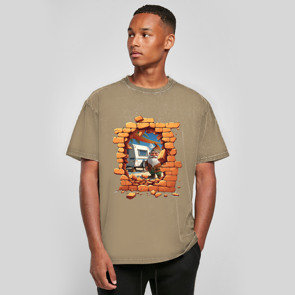 Oversize Washed T-Shirt Stonebreak-Gnome-Camping
