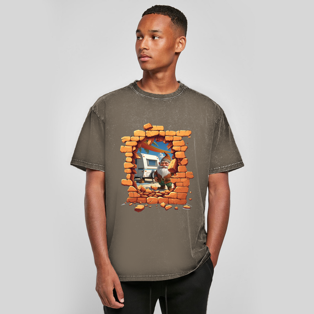 Oversize Washed T-Shirt Stonebreak-Gnome-Camping