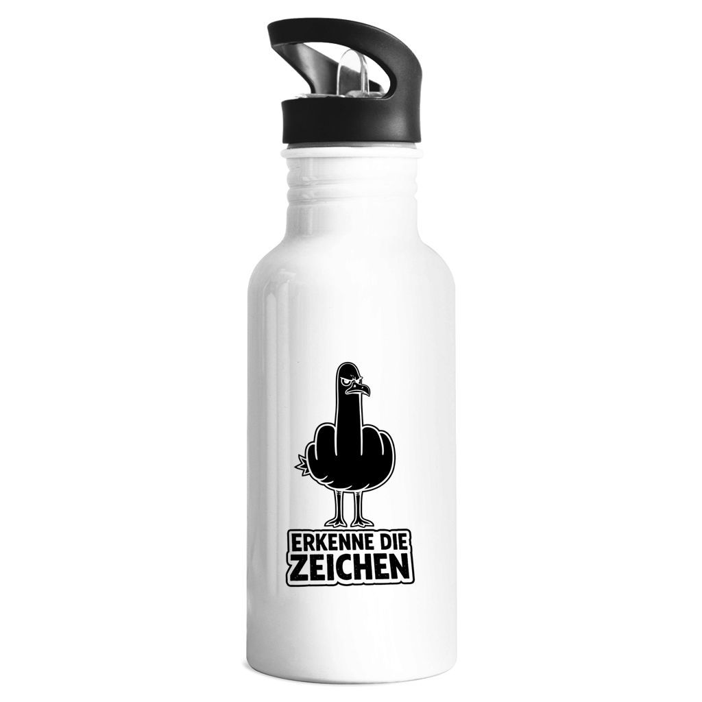 Edelstahl-Trinkflasche Möve mit Motiv: erkenne die Zeichen