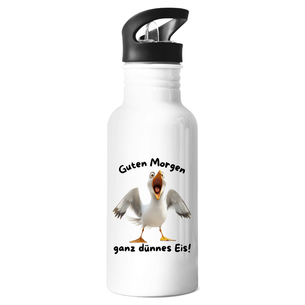 Edelstahl-Trinkflasche Möve mit Motiv: ganz dünnes Eis