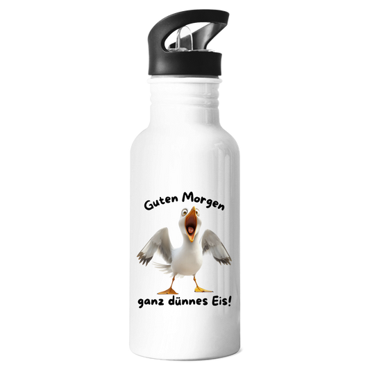Edelstahl-Trinkflasche Möve mit Motiv: ganz dünnes Eis