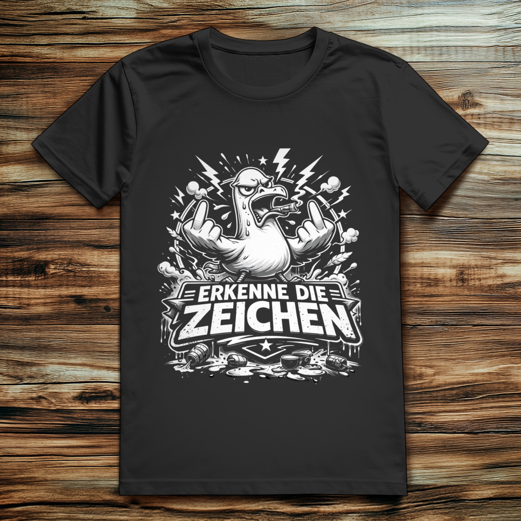 ST/ST Creator 2.0 Möve T-Shirt mit Motiv: Mittelfinger 2