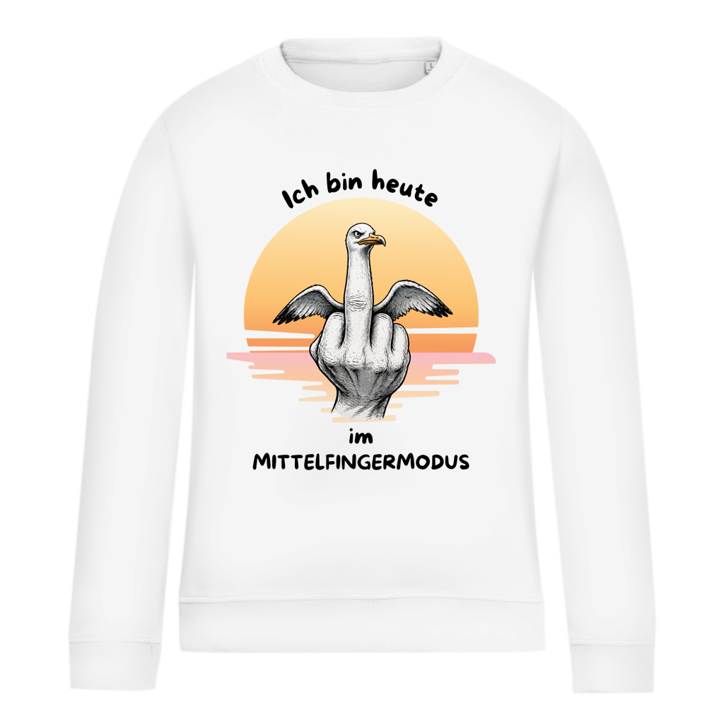 Damen Sweatshirt Möve mit Motiv: Mittelfingermodus
