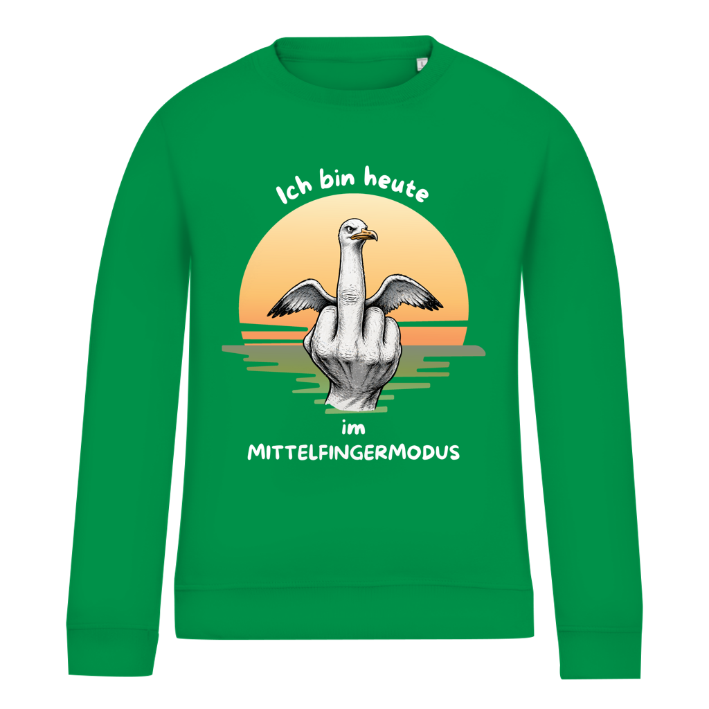 Damen Sweatshirt Möve mit Motiv: Mittelfingermodus