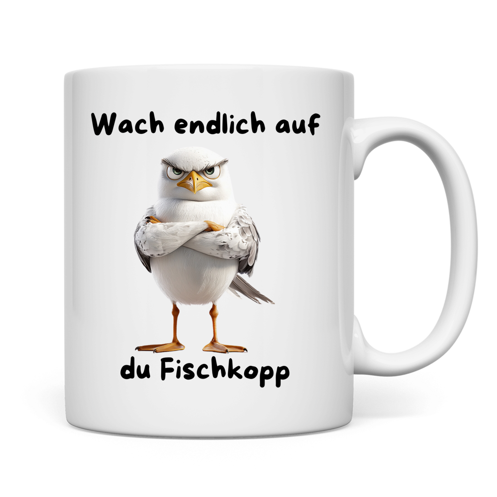 Tasse Möve mit Motiv: Fischkopp