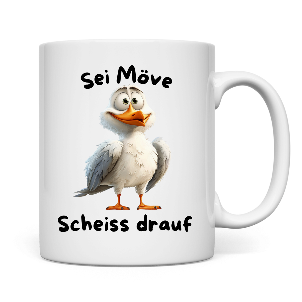 Tasse Möve mit Motiv: sei Möve