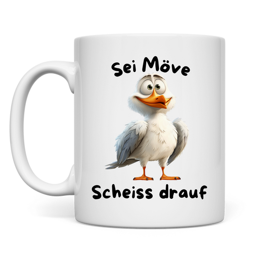 Tasse Möve mit Motiv: sei Möve