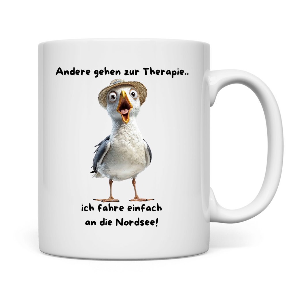 Tasse Möve mit Motiv: Therapie