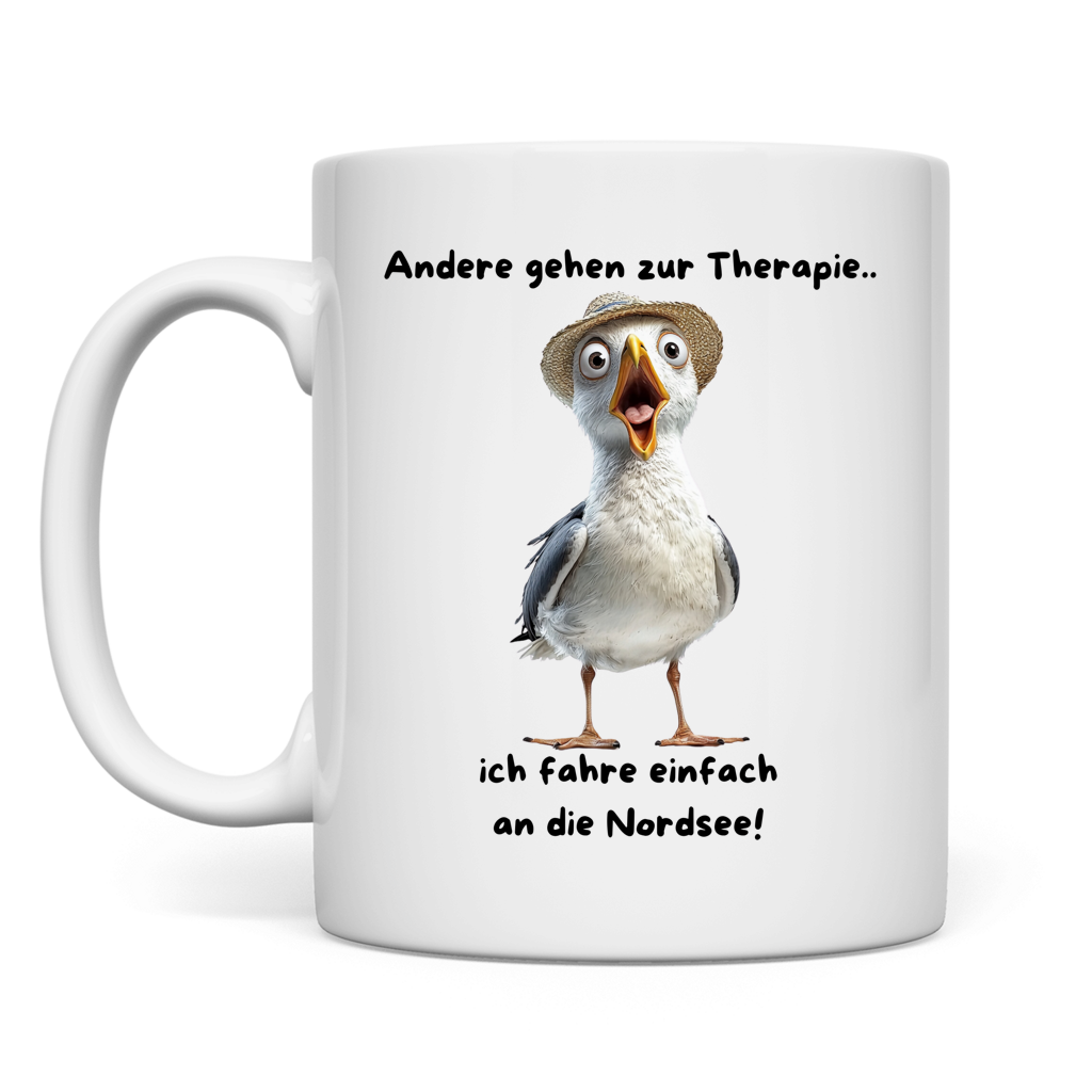 Tasse Möve mit Motiv: Therapie
