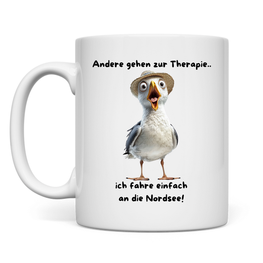 Tasse Möve mit Motiv: Therapie