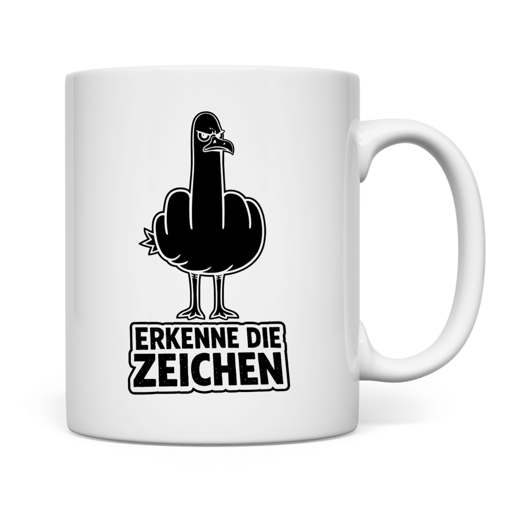 Tasse Möve mit Motiv: Mittelfinger1