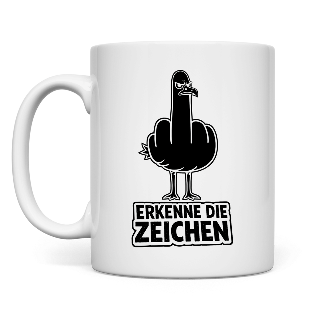 Tasse Möve mit Motiv: Mittelfinger1