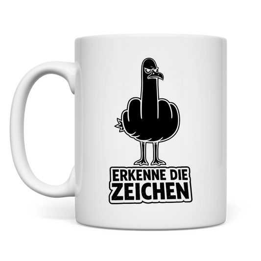 Tasse Möve mit Motiv: Mittelfinger1