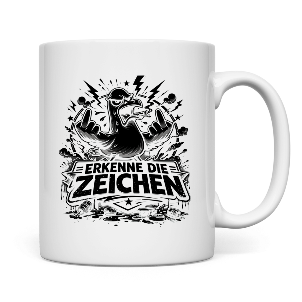 Tasse Möve mit Motiv: Mittelfinger2