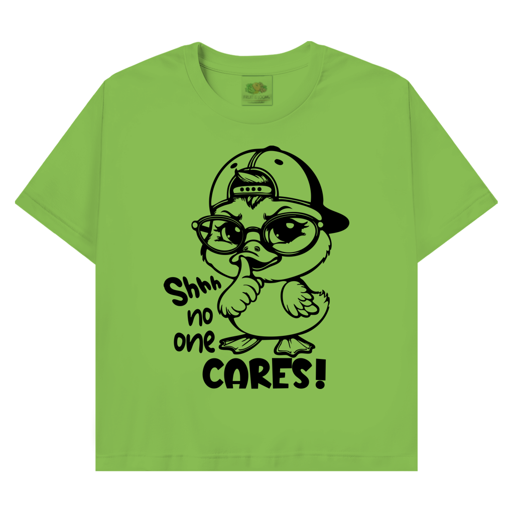 T-Shirt mit Enten Motiv :Cares