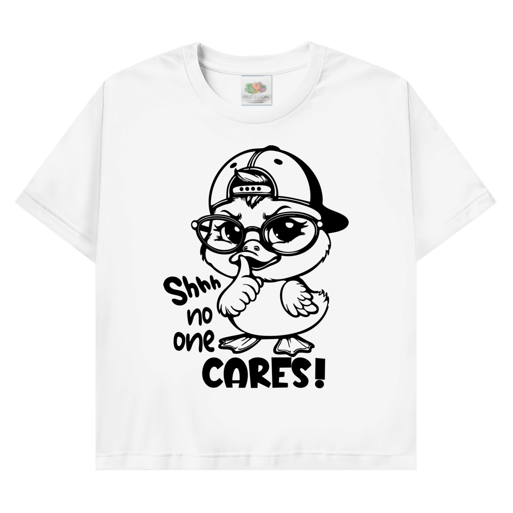 T-Shirt mit Enten Motiv :Cares