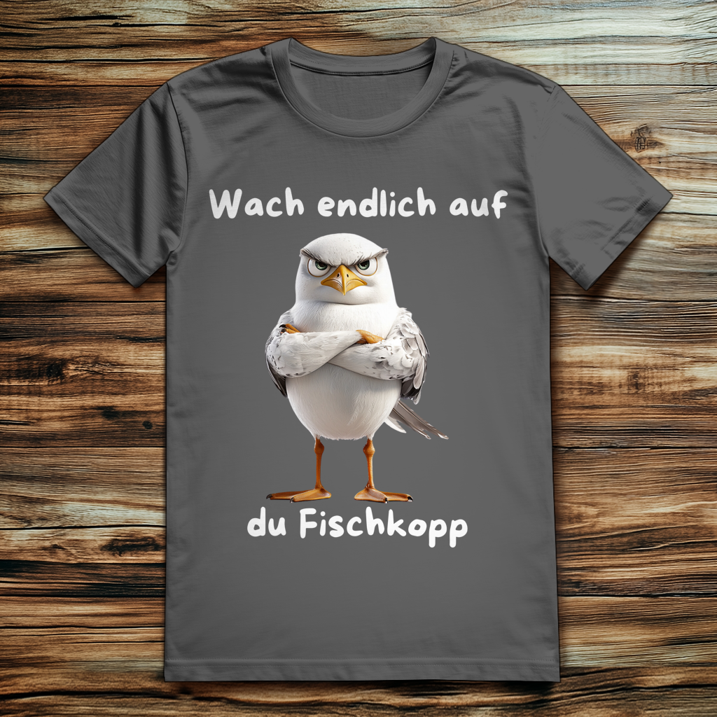 ST/ST Creator 2.0 Möve T-Shirt mit Motiv: du Fschkopp