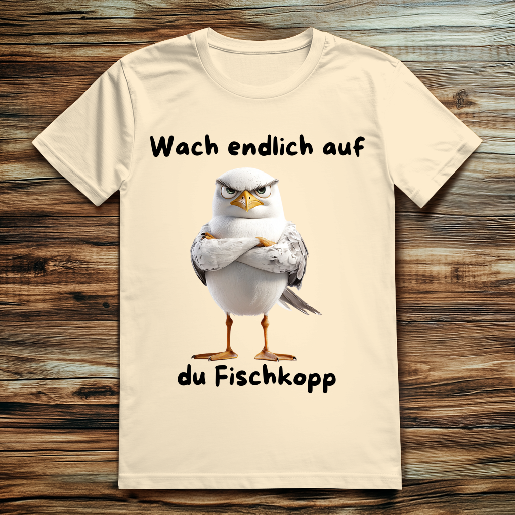 ST/ST Creator 2.0 Möve T-Shirt mit Motiv: du Fschkopp