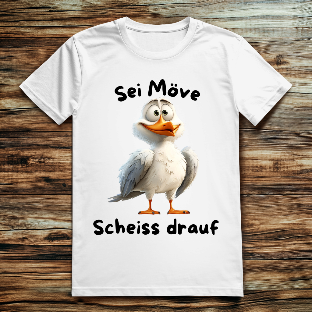 ST/ST Creator 2.0 Möve T-Shirt mit Motiv: scheiss drauf