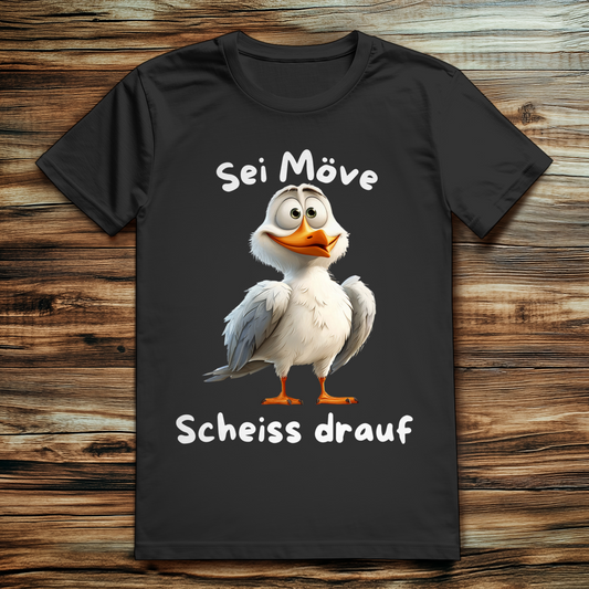 ST/ST Creator 2.0 Möve T-Shirt mit Motiv: scheiss drauf