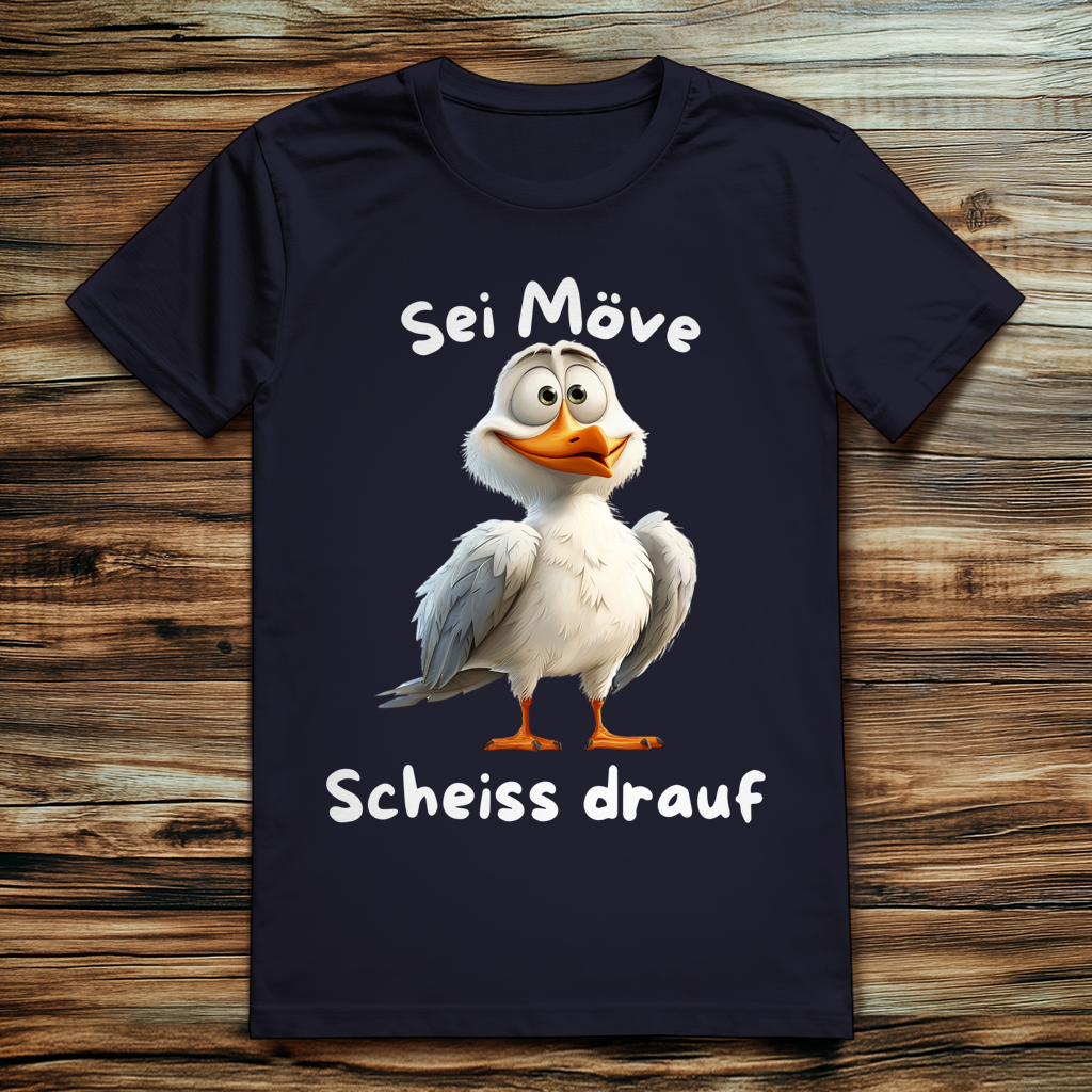 ST/ST Creator 2.0 Möve T-Shirt mit Motiv: scheiss drauf