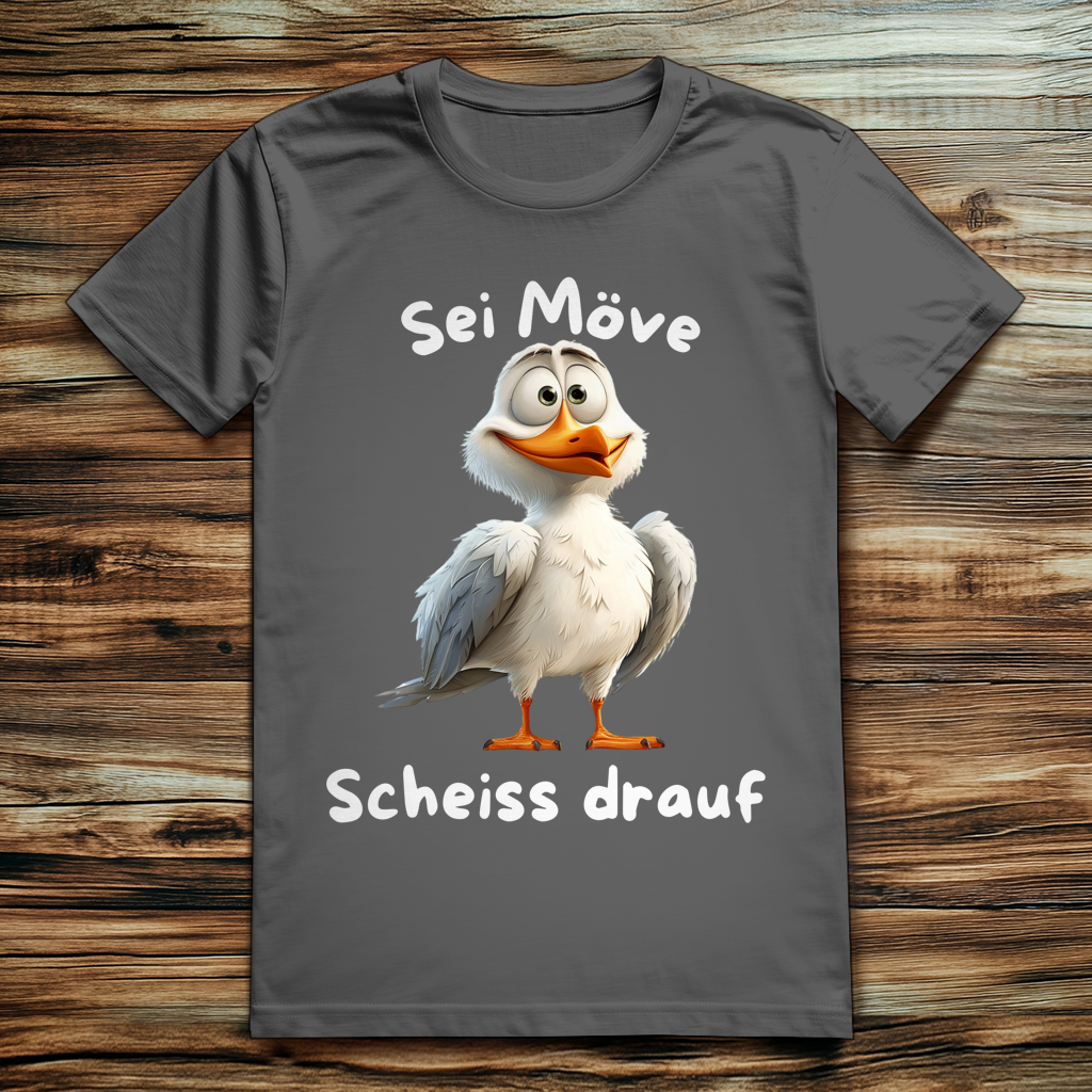 ST/ST Creator 2.0 Möve T-Shirt mit Motiv: scheiss drauf