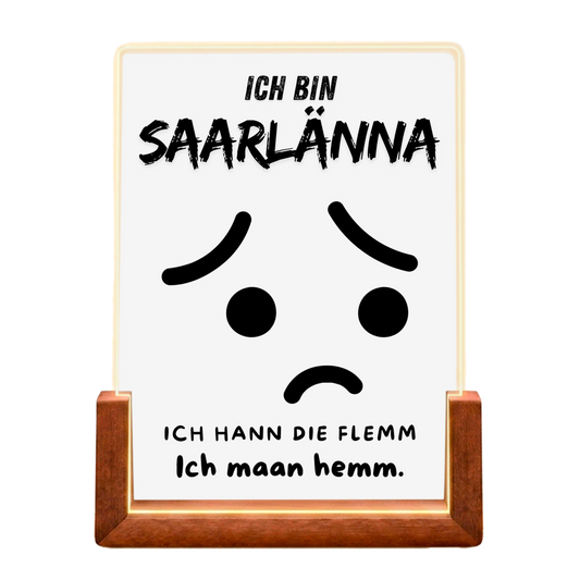 Beleuchteter Bilderrahmen De Saarlänna mit Motiv: ich maan hemm