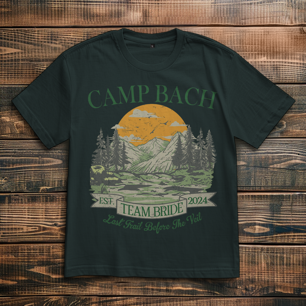 Oversize T-Shirt mit Motiv: Camp Bach