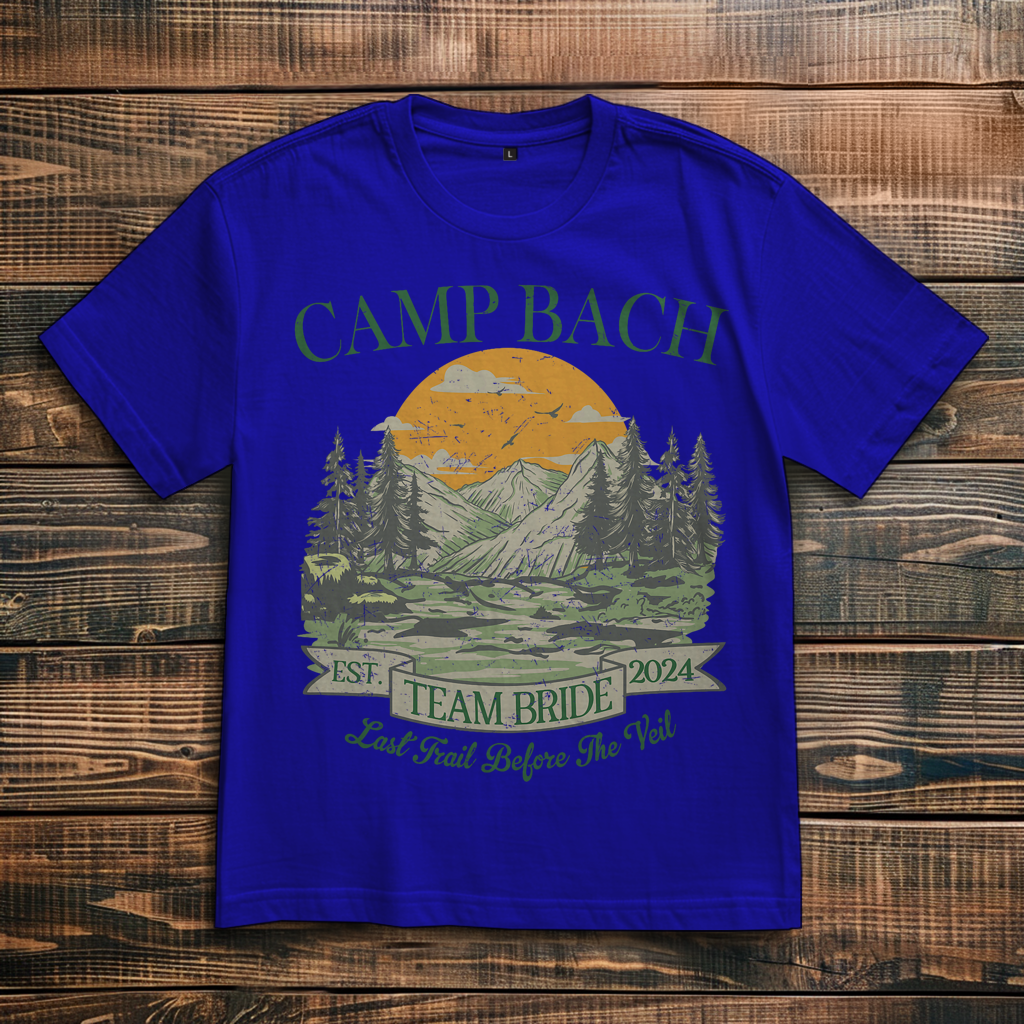 Oversize T-Shirt mit Motiv: Camp Bach