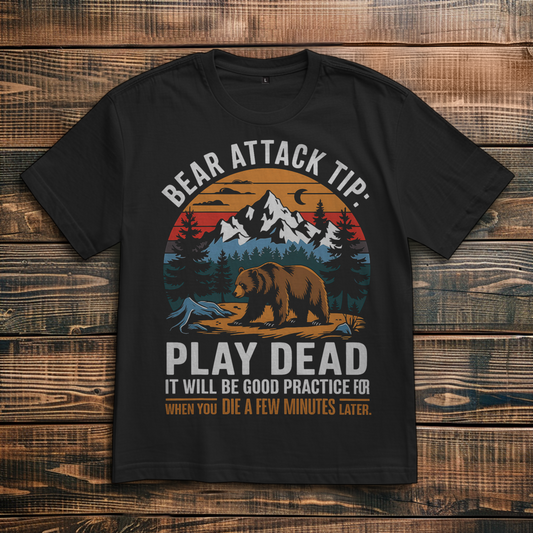 Oversize T-Shirt mit Motiv: Bear Attack Tip