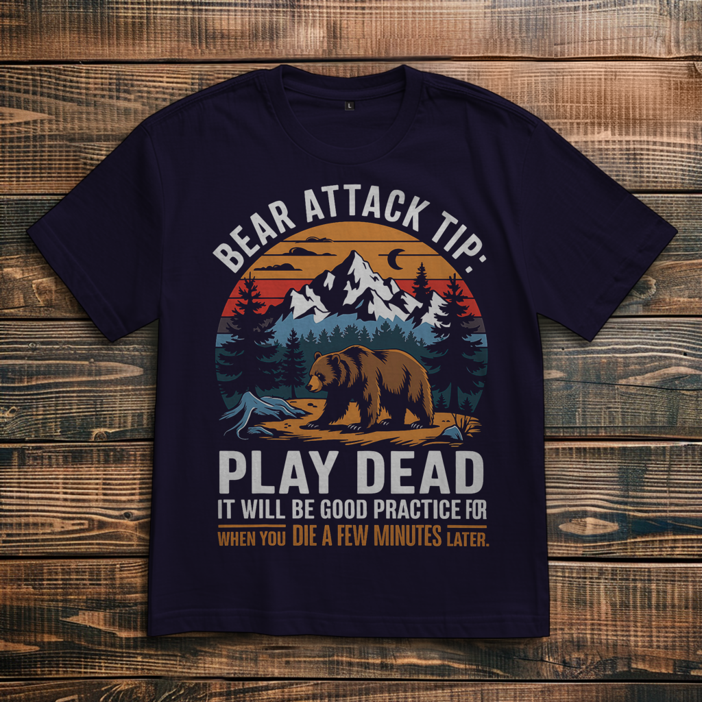 Oversize T-Shirt mit Motiv: Bear Attack Tip