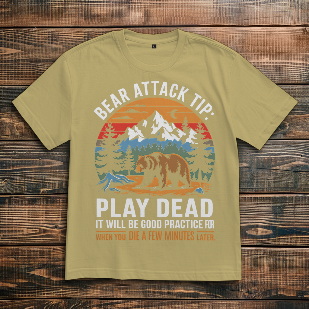 Oversize T-Shirt mit Motiv: Bear Attack Tip