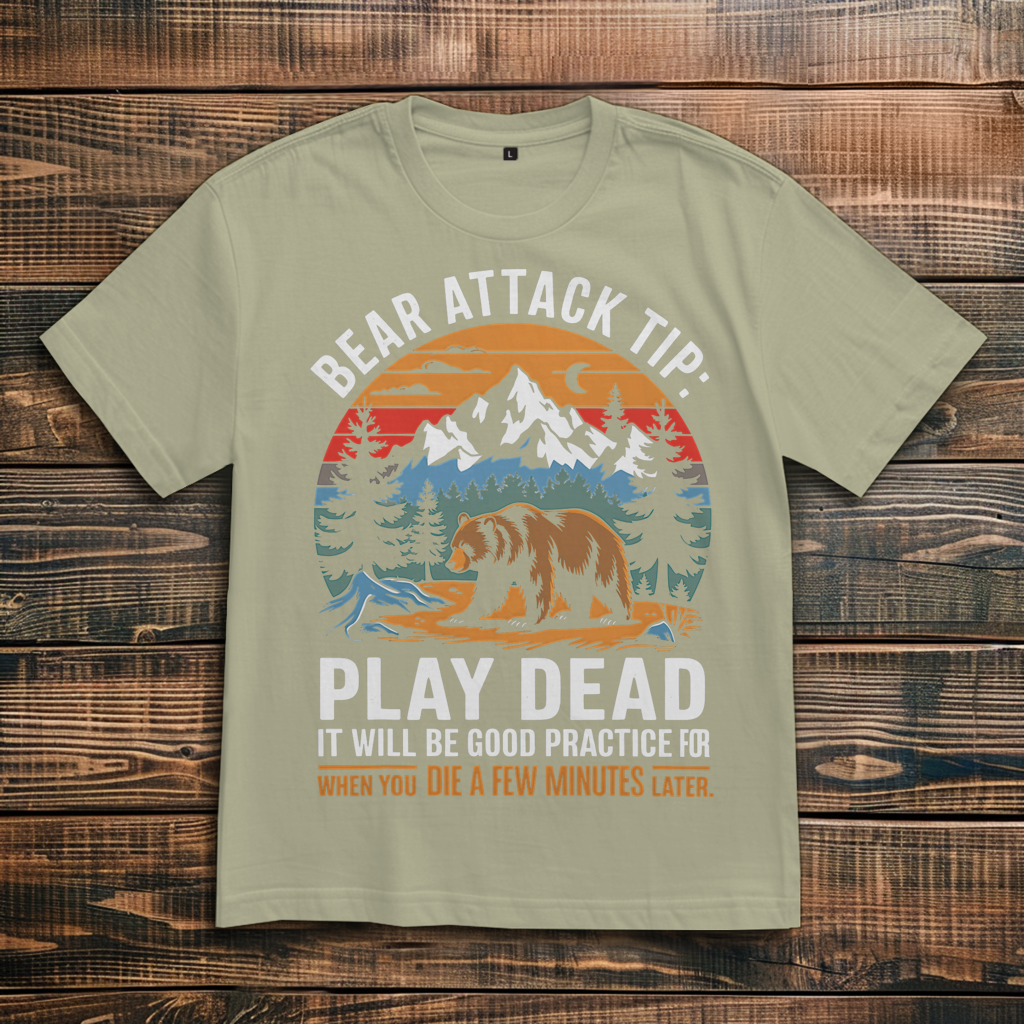 Oversize T-Shirt mit Motiv: Bear Attack Tip